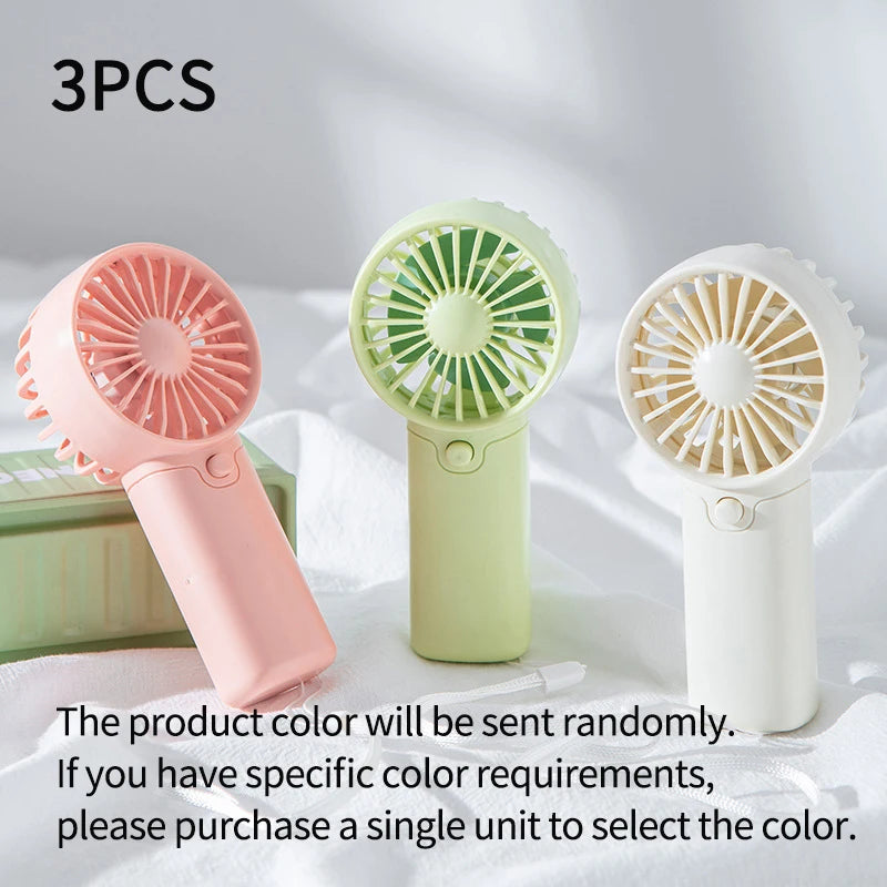 2026 Cute Mini Fan Portable Handheld Fan Lightweight Handy Fan Pocket Size Low Noise Small Electric Fan Student Gift Outdoor Fan