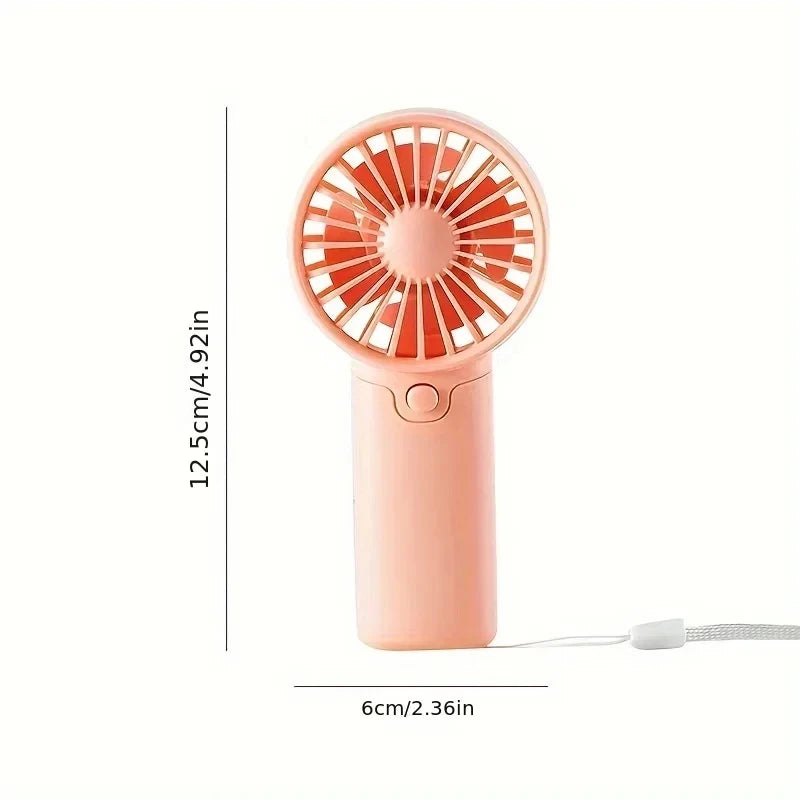 2026 Cute Mini Fan Portable Handheld Fan Lightweight Handy Fan Pocket Size Low Noise Small Electric Fan Student Gift Outdoor Fan