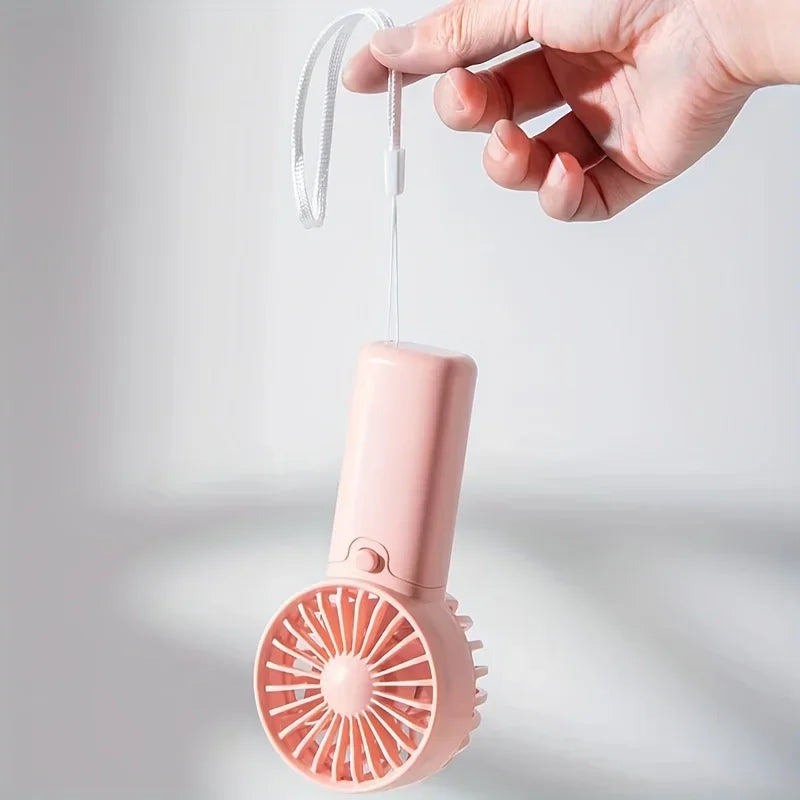 2026 Cute Mini Fan Portable Handheld Fan Lightweight Handy Fan Pocket Size Low Noise Small Electric Fan Student Gift Outdoor Fan