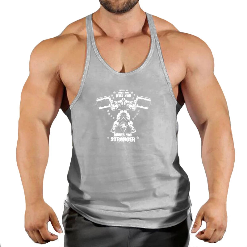 Stringer Singlet Men Fitness Clothing Gym Clothes for Men Men's Singlets Gym Shirt Man Sleeveless Sweatshirt Vests Bodybuilding