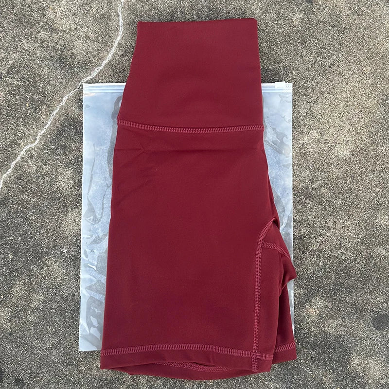 Women Sports Biker Shorts Women Naked Feeling High Waist Yoga Shorts Push Up Fitness Leggings Tummy Control Yoga Slim Shorts