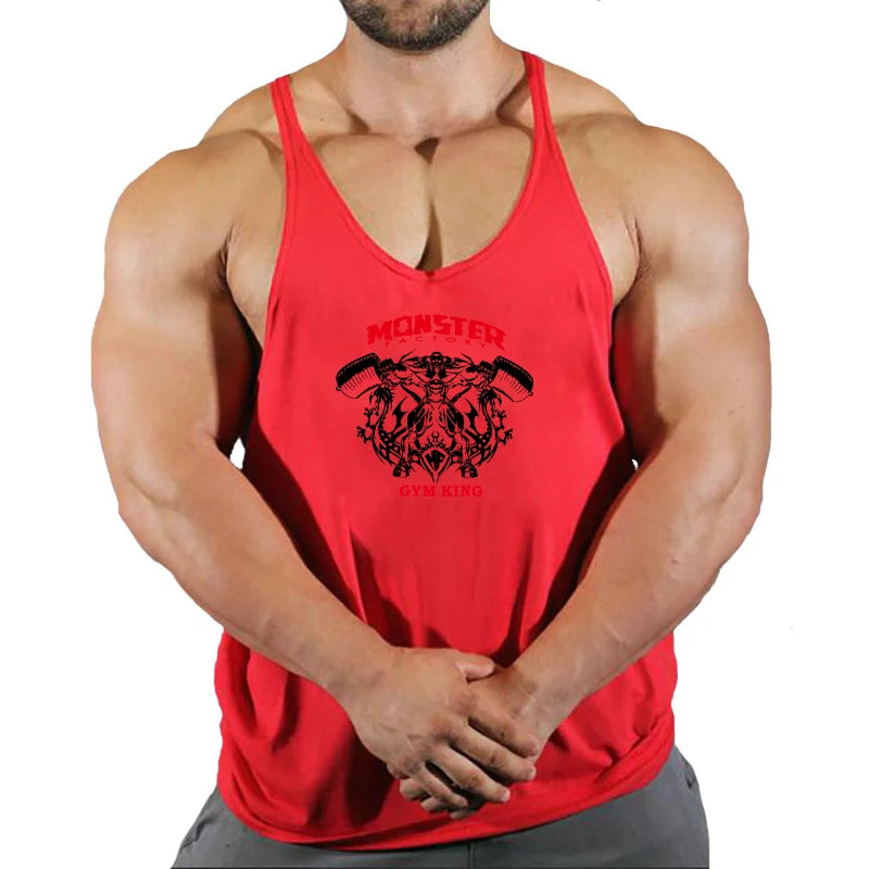 Stringer Singlet Men Fitness Clothing Gym Clothes for Men Men's Singlets Gym Shirt Man Sleeveless Sweatshirt Vests Bodybuilding