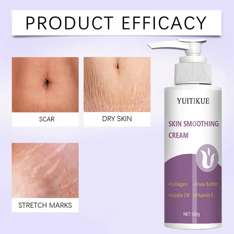 Collagen & Shea Butter Skin Smoothing Cream 150g - Non-Greasy Fast Absorbing Formula for Deep Moisturization And Skin Smoothing