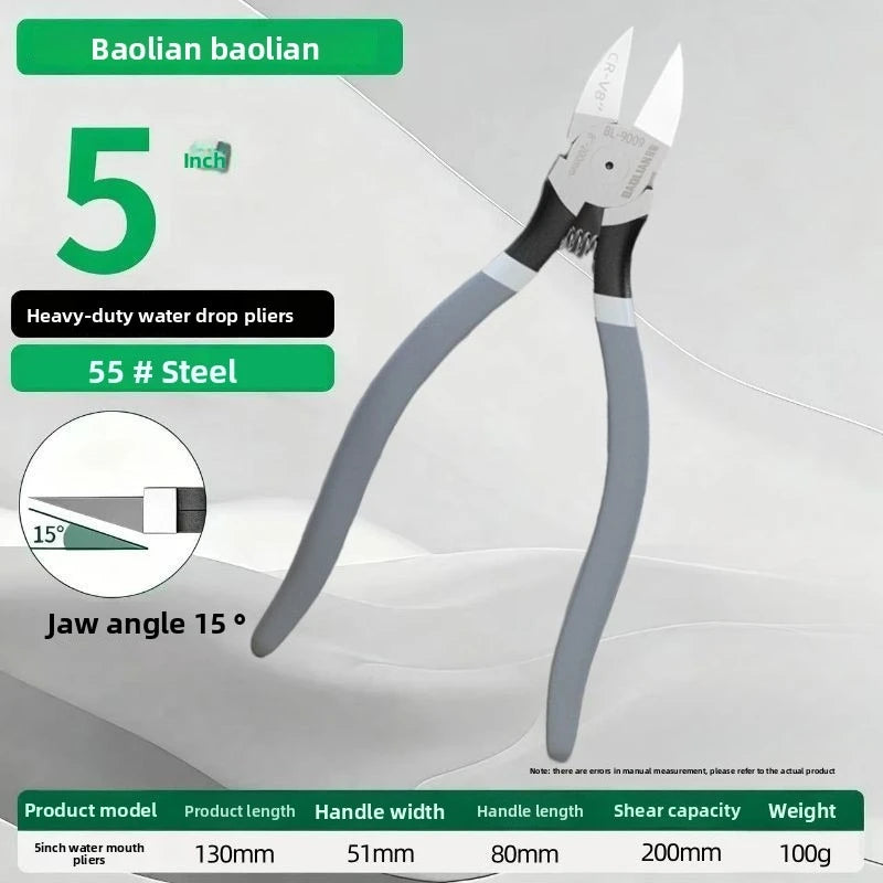 Baolian Industrial Grade Special Sharp Side Mouth Pliers,High Hardness Electrician Small Diagonal Pliers,Electrician Manual Tool