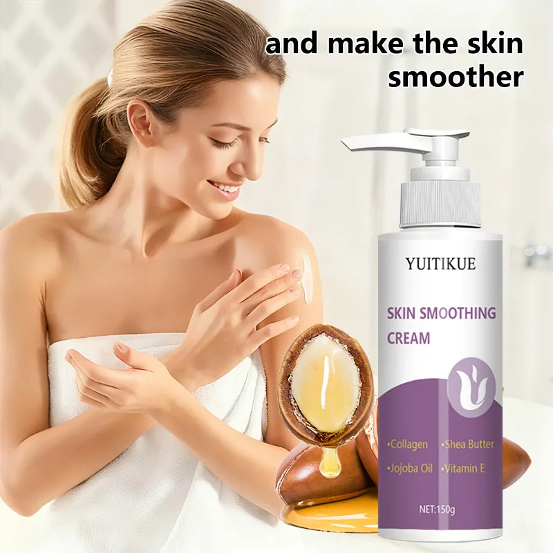 Collagen & Shea Butter Skin Smoothing Cream 150g - Non-Greasy Fast Absorbing Formula for Deep Moisturization And Skin Smoothing
